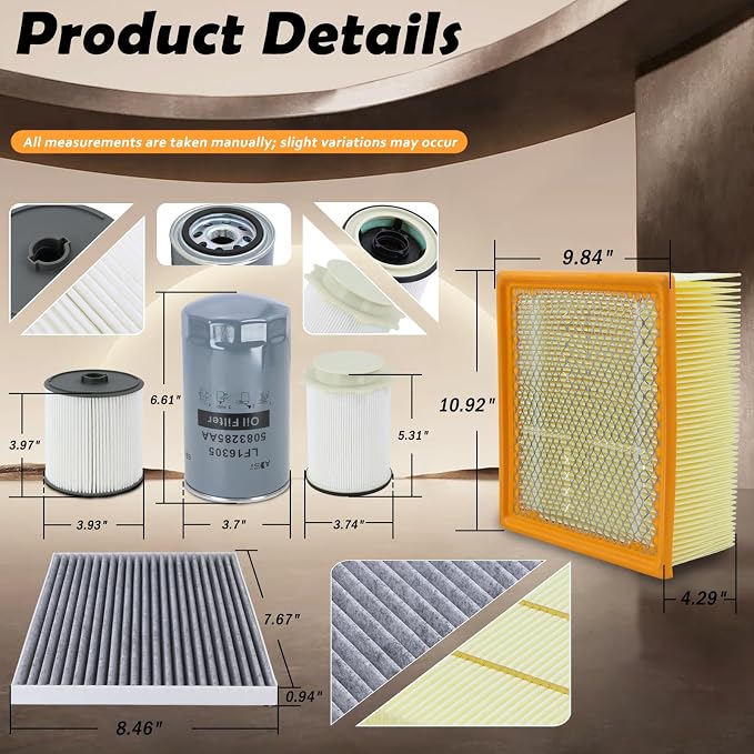 Fuel Filter Water Separator and Oil/Air Filter Set Fit - Image 6
