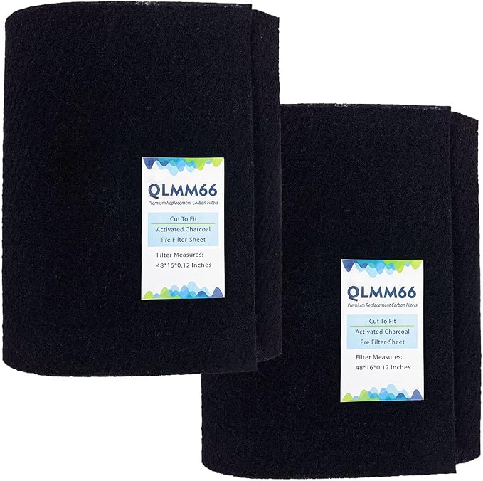Carbon Fabric Filter 16" x 48" x 0.12" Replacement Activated Charcoal Hepa AC by QLMM66