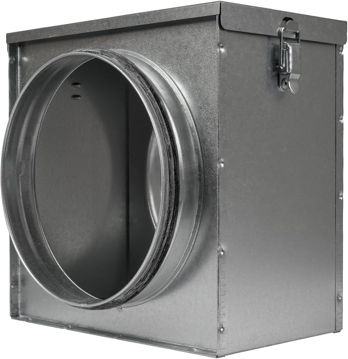 Repa Market 8" Duct Air Filter Box – Galvanized Steel Inline Dryer Filter by RepaMarket