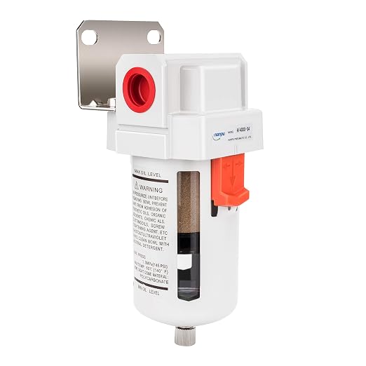 NANPU 1/2" NPT Compressed Air Line Filter, 5 Micron Brass Element, Poly Bowl - Image 7