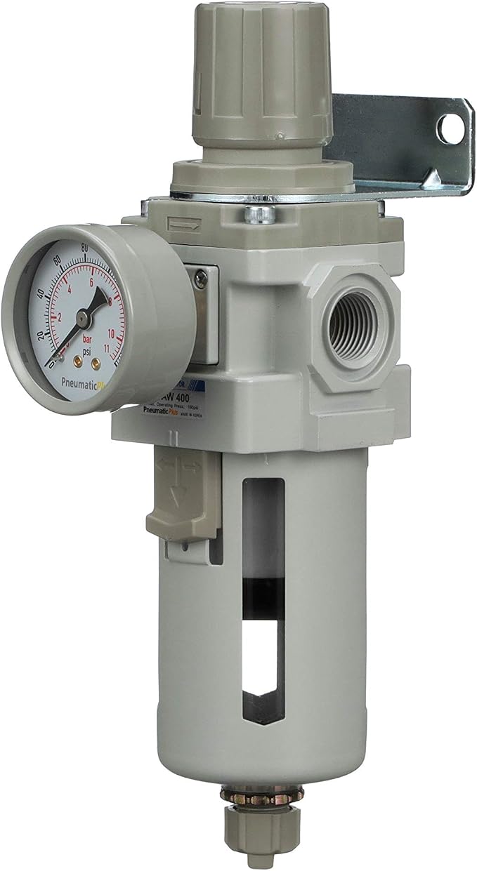 PneumaticPlus SAW400-N04BG Compressed Air Filter Regulator Piggyback Combo 1/2" - Image 3
