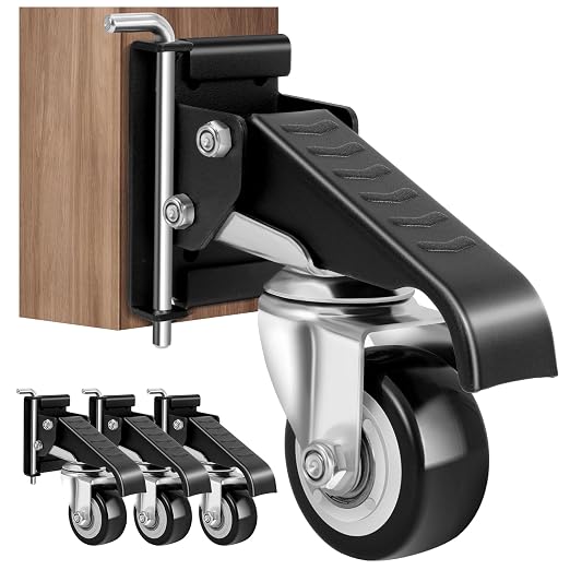 SPACECARE Workbench Casters kit 600Lbs Heavy Duty Quick Release 2 Mounting by SPACECARE