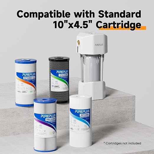PUREPLUS Whole House Water Filtration System, 10″ × 4.5″ Housing, 1″ NPT - Image 8