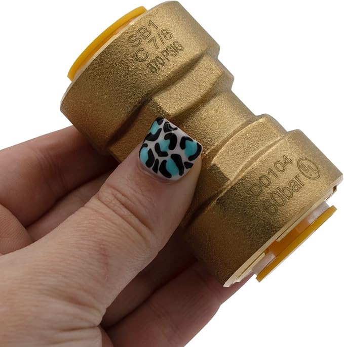 Supplying Demand SB1 7/8 Inch Quick Connect HVAC Brass Coupler Fitting - Image 6
