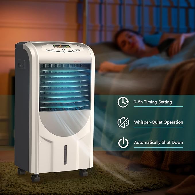 GOFLAME Air Cooler and Heater, Portable Evaporative Air Cooling Fan Filter - Image 6