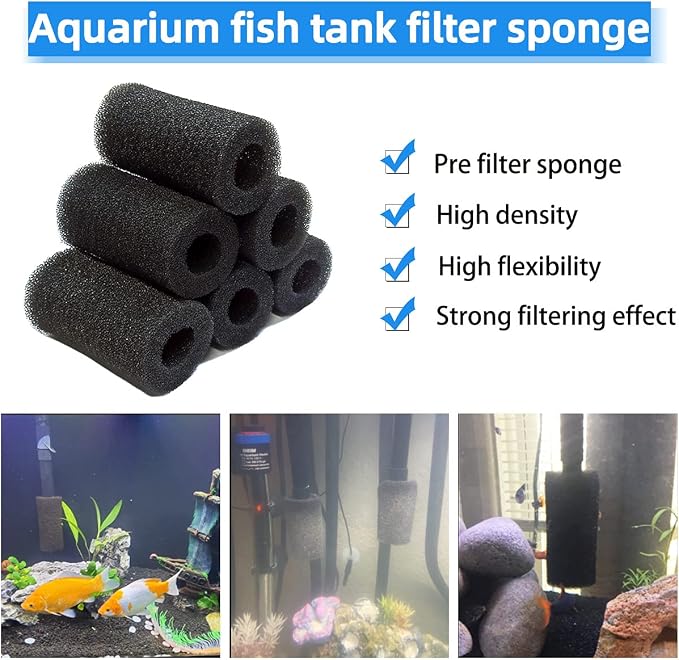 yuntop 6pcs Pre-Filter Sponge, Pre Filter Foam Sponge Roll - Image 3