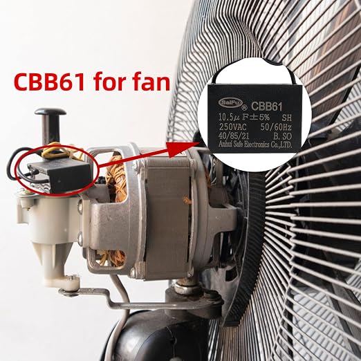 CBB61 Capacitor 10.5uf 250V AC Ceiling Fan 2 Wire 50/60Hz - Image 4