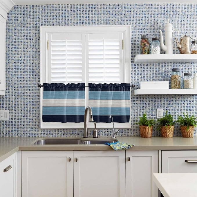 Vintage Country Woodcuts Window Valance Curtains, 2 Panel - Image 8
