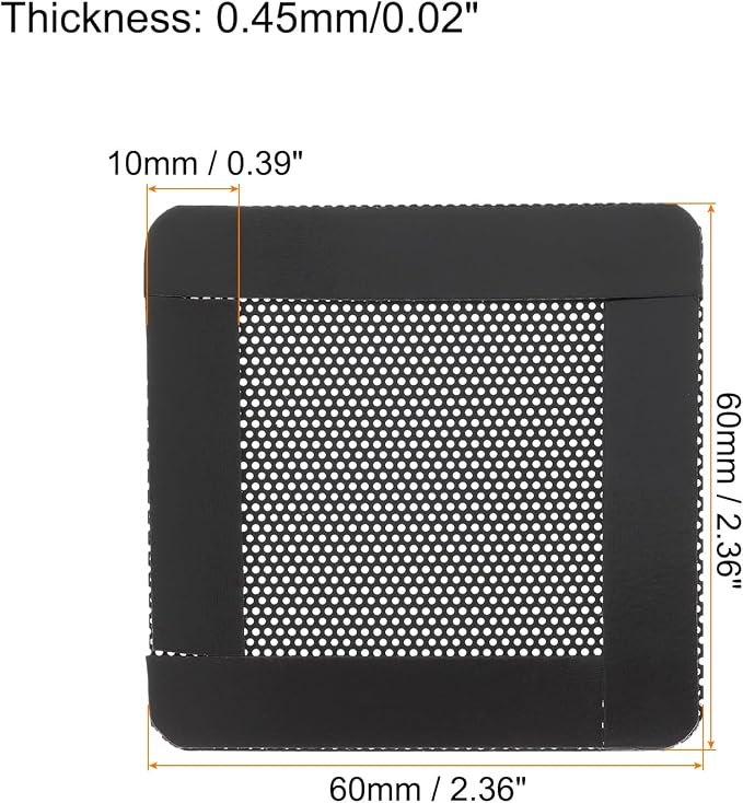 MECCANIXITY 3PCS PC Dust Filter, 60x60mm Magnetic Frame PVC Computer Case - Image 2
