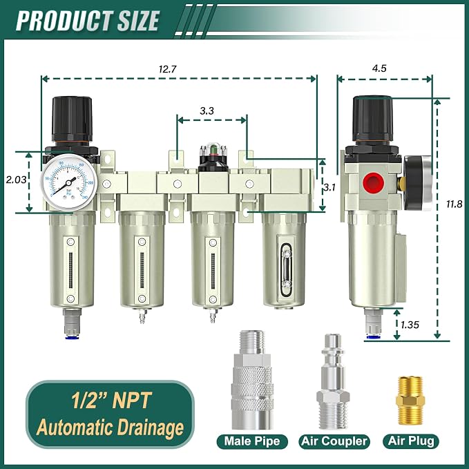 Industrial Grade 4-Stage Air Drying System, 1/2" NPT - Image 2