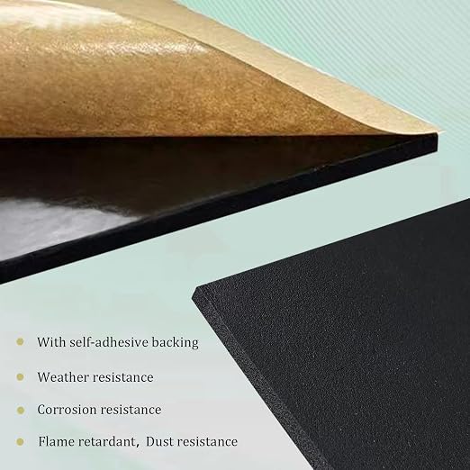 4 Pieces Adhesive Foam Padding 1/8 in Thick X 6 in X 6 in, Anti Vibration Pads - Image 3