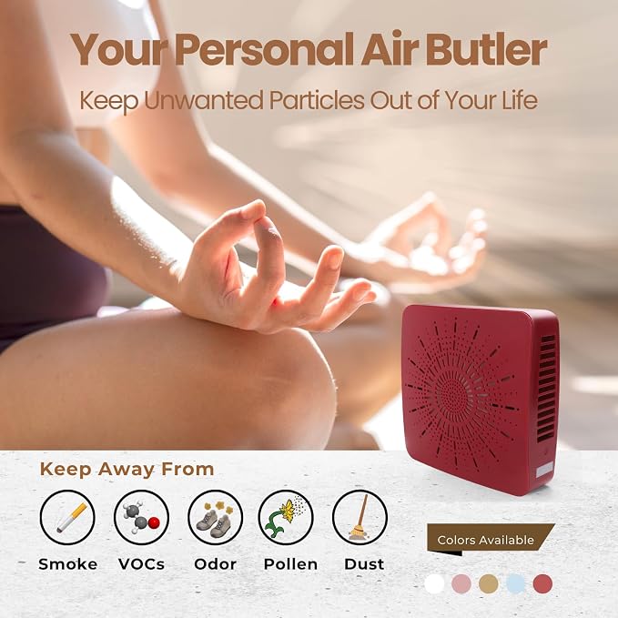 4-in-1 Portable Air Purifier HEPA Filter, Ionizer & Mini Fan – USB-C Desktop - Image 3