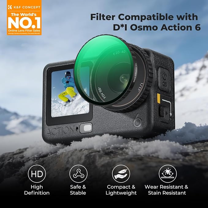 K&F CONCEPT Snap On Black Diffusion 1/4 Filter Compatible - Image 2