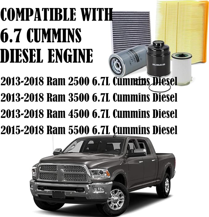 6.7 Cummins Diesel Filters Kit Compatible - Image 2