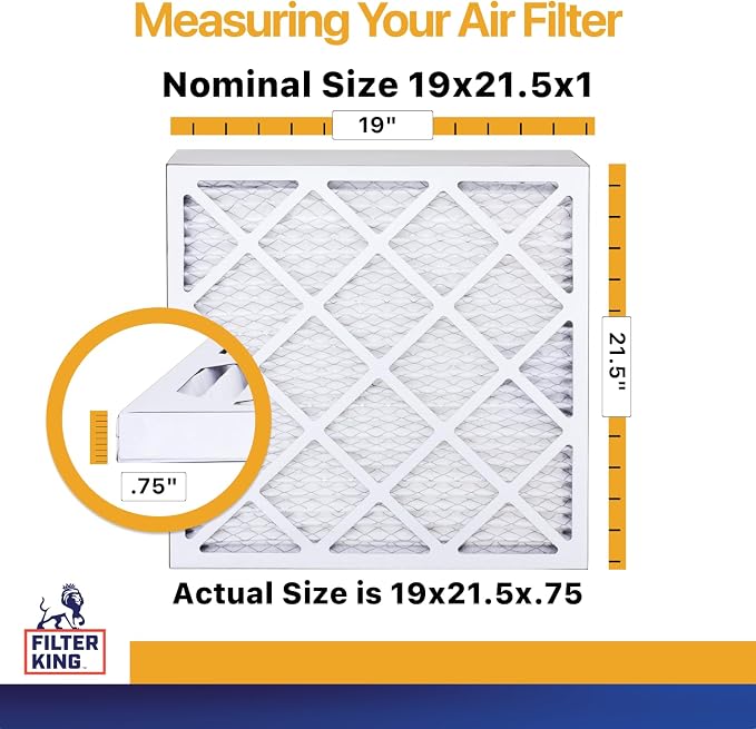 Filter King 19x21.5x1 Air Filter | 12-PACK | MERV 13 HVAC Pleated A/C Furnace - Image 2