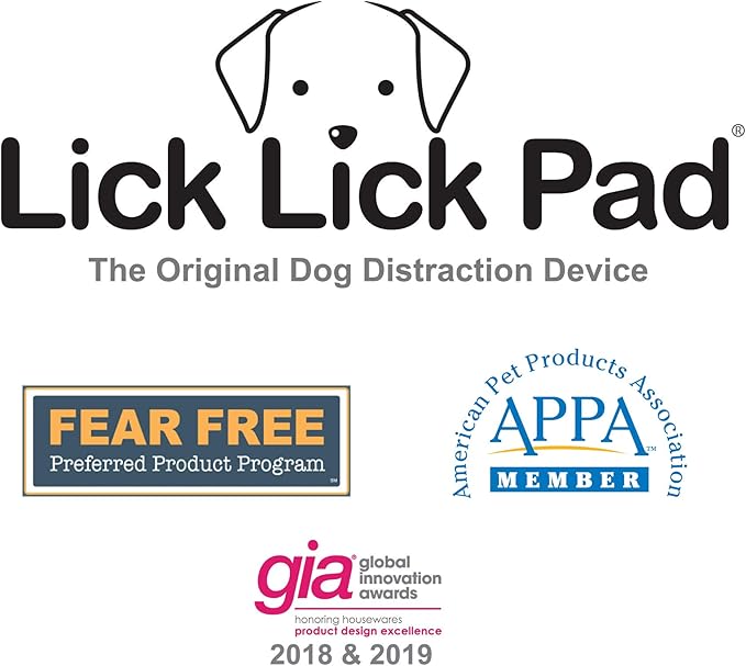 Lick Lick Pad Dog Accessories | Pet Shower Attachment | Dog Peanut Butter Lick Pad | Dog Bathing Station | Dog Bathing Supplies | Veterinarian Used | Suction to Wall | Large (Large - 2 Pack, Red)