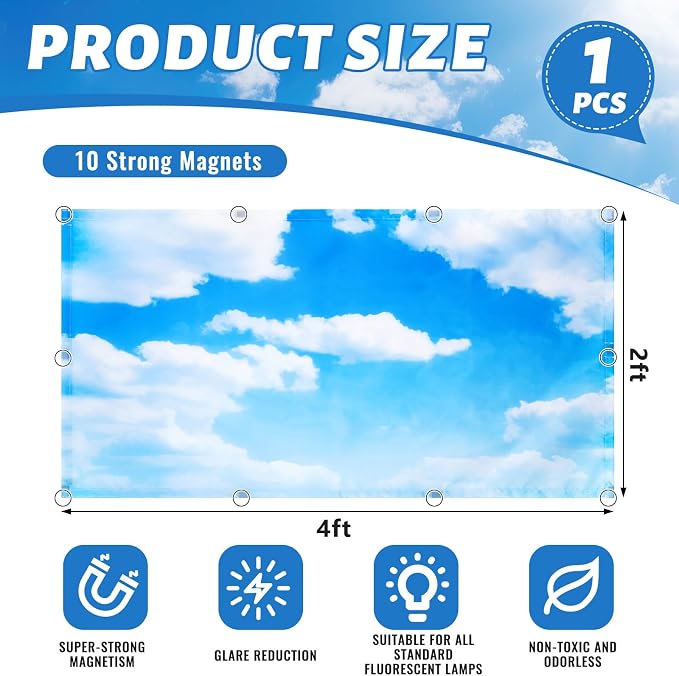 Patelai 4 x 2 Feet Fabric Fluorescent Light Cover - Image 2