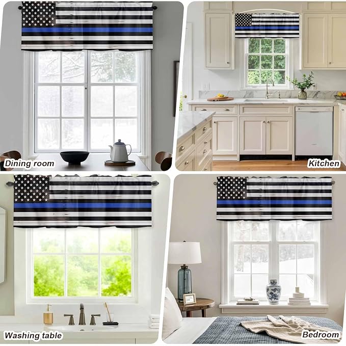 American Flag Valances for Windows, 1 Panel - Image 7