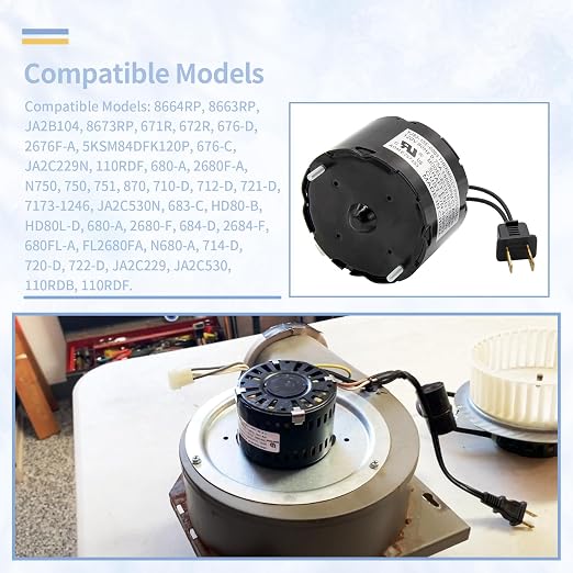 40933 3.3 Inch Diameter Vent Fan Motor Direct Replace - Image 3