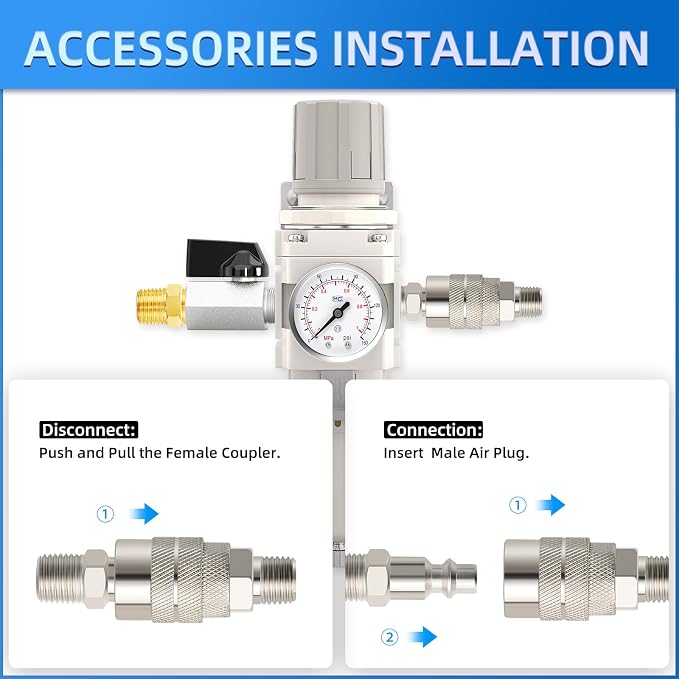 3/8" NPT Air Drying System, 5 Micron Air Line Filter - Image 4