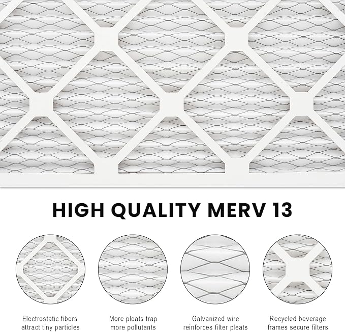 14x14x1 Air Filter MERV 13, HVAC/Furnace AC Filter Replacement, Dust - Image 4