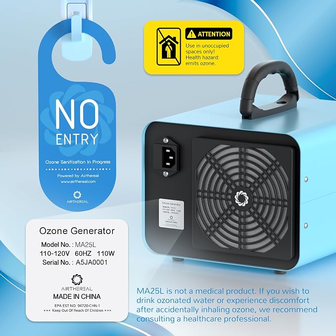 Airthereal Bundle | MA25L Water Ozone Generator and Spare Ozone Plate Filter - Image 9