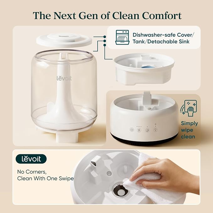 Levoit Humidifiers for Bedroom 4.2L Top Fill for Large Room, NeoClassic 450 | - Image 4