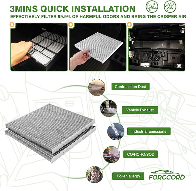2-Pack Cabin Air Filter Fits for Nissan Altima 2007-2012, Maxima/Murano - Image 6