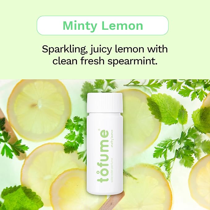 Effervescent Bathroom Air Freshener - Fresh Minty Lemon - Toilet Deodorizer, Bathroom Odor Eliminator, Toilet Freshener, Flushable Air Freshener Toilet Tablets, 60 Count (Pack of 2)