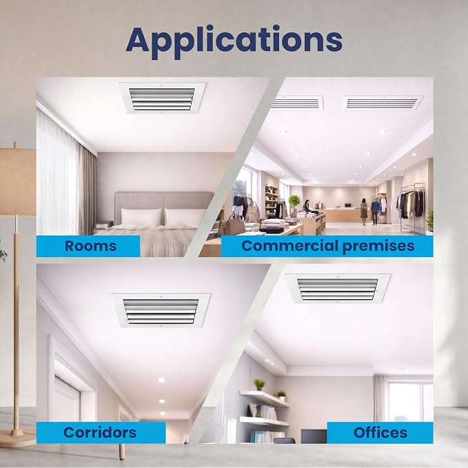 10x10 Aluminum 2-Way HVAC Vent Cover Register Wall Ceiling Air Flow - Image 5