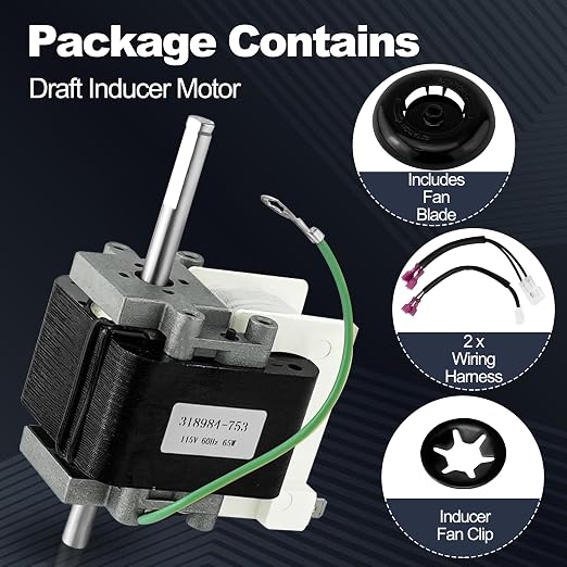 318984-753 Furnace Inducer Draft Motor Assembly Fit - Image 4