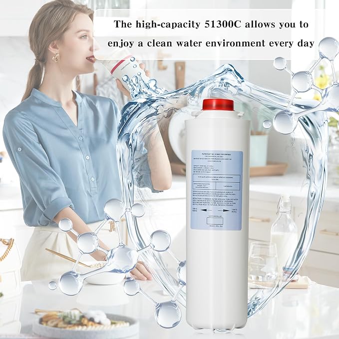 Water Filter Replacement for EWF3000（No Chip）, 1 Packs Replacement Large - Image 2