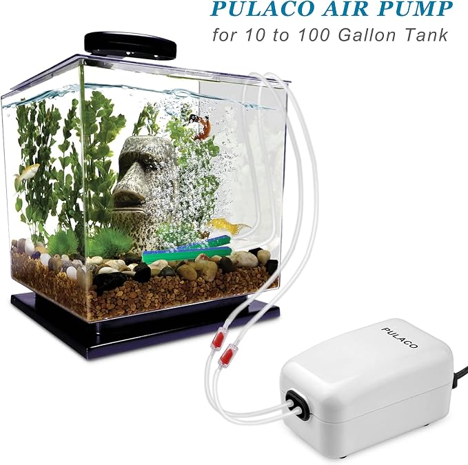 PULACO Dual Outlet Aquarium Air Pump, Quiet Oxygen Pump - Image 4