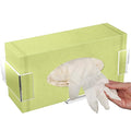 NiHome Clear Wall-Mounted Acrylic Glove Box Holder Dispenser for Bathroom, Kitchen, Lab, Salon Use - Easy to Install, Space-Saving Storage for Gloves, Tissues, Wipes with Hygienic Touch-Free Access