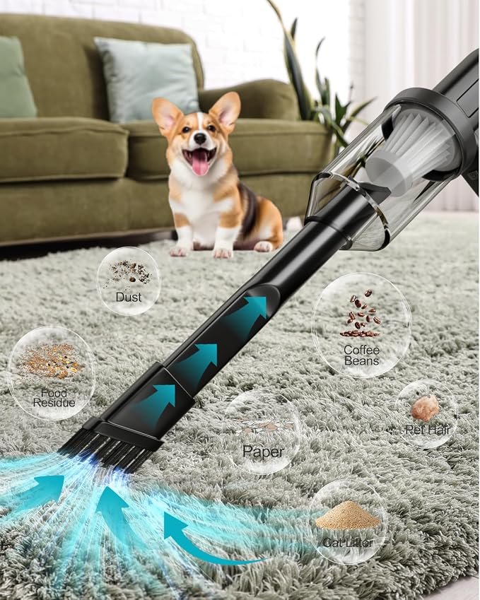 Compressed Electric Air Duster & Handheld Car Vacuum Cleaner 2-in-1-10000mAh - Image 6