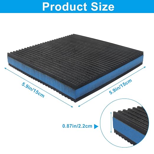 Jiozermi 4 Pcs Anti Vibration Pads, Heavy Duty Rubber Sound Dampening Mat Shock - Image 2