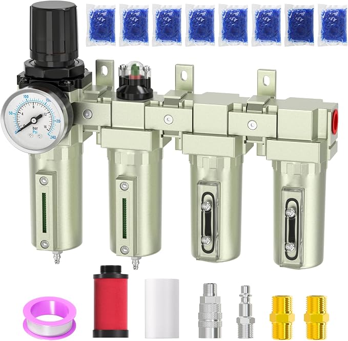 Industrial Grade 4-Stage Air Drying System, 3/4" NPT by BOGERDACK
