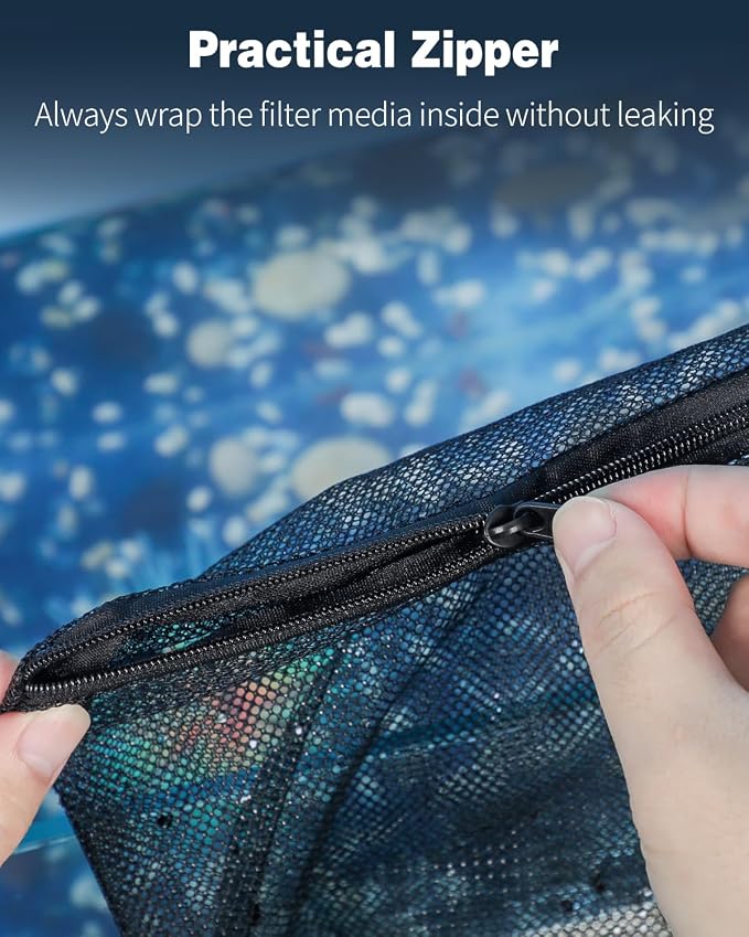 Pawfly 8 Pack Aquarium Filter Media Bags, Fine Mesh Filter Bag - Image 5