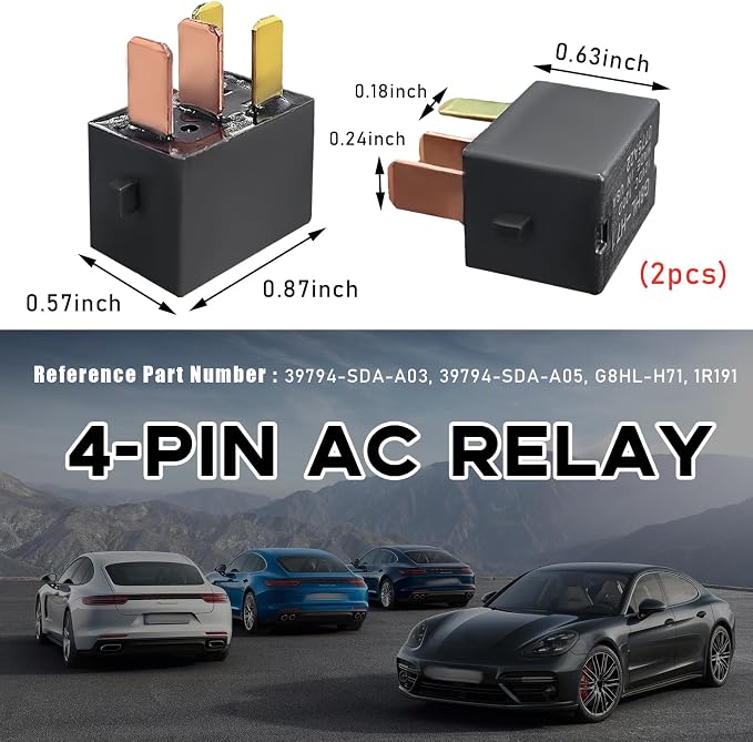 Ohleats 2PCS Car AC Relay, G8HL-H71 AC and Starter Relays Replace 39794-SDA-A03 - Image 2