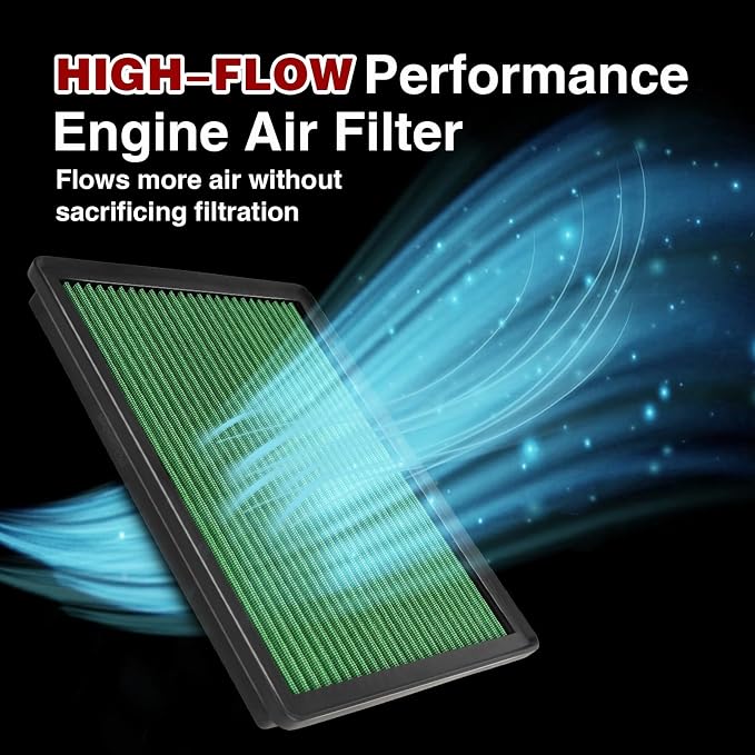 High Performance Engine Air Filter Washable & Reusable Increase Power Compatible - Image 6