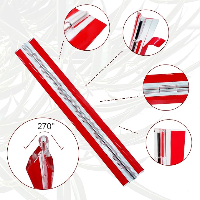 2 PCS Set of Acrylic Hinge 300 mm Continuous Piano Hinge 12" Acrylic Hinge 12" - Image 3