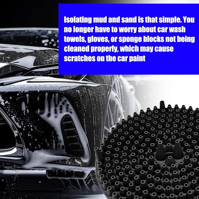 2PCS Car Wash Bucket Grit Trap Insert, 10.2" Vehicle Detailing Washing Filters - Image 4