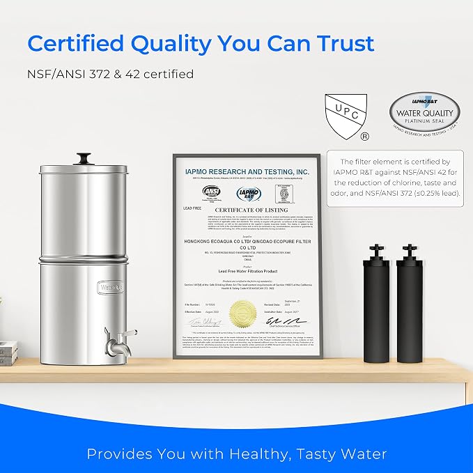 Waterdrop Gravity Water Filter, 2.25G Stainless-Steel System - Image 5