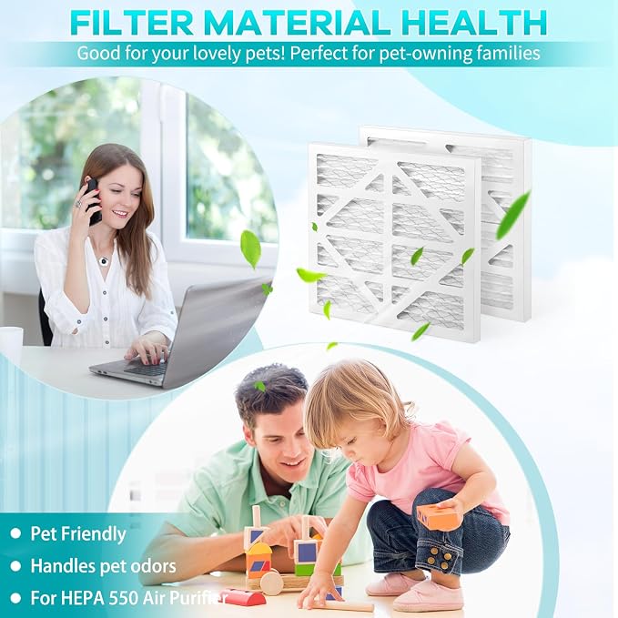 10 Pack HEPA 550 Air Filter Replacement Set Compatible - Image 3