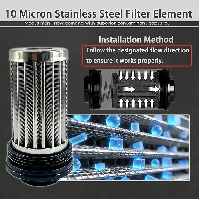 10 micron inline fuel filter - Image 3