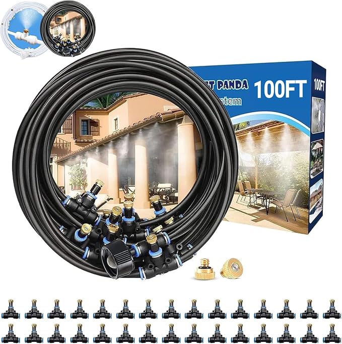 Misters for Outside Patio, Outdoor Water Misting Cooling System, by POCKETPANDA