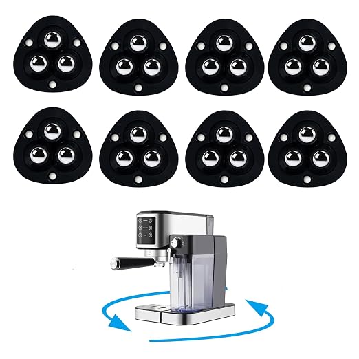 Small Adhesive Casters Wheels for Appliance: 8 Pcs Kitchen Counter Appliances by Unknown