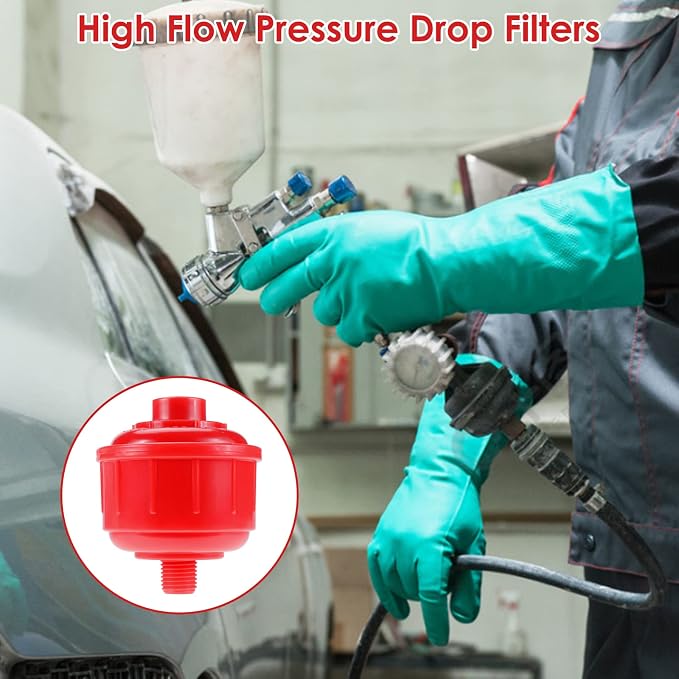 RealPlus 10pcs Disposable Spray Gun Filter Mini Air Water Filters, Whirlwind - Image 7