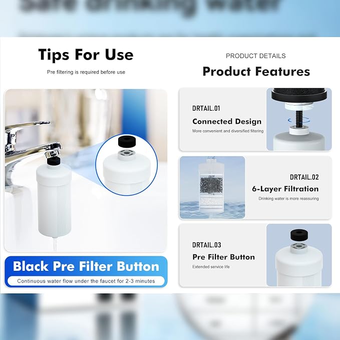 PBF-2-1 Black Purification Elements, NSF/ANSI 42&372 Certified fluoride Water - Image 4