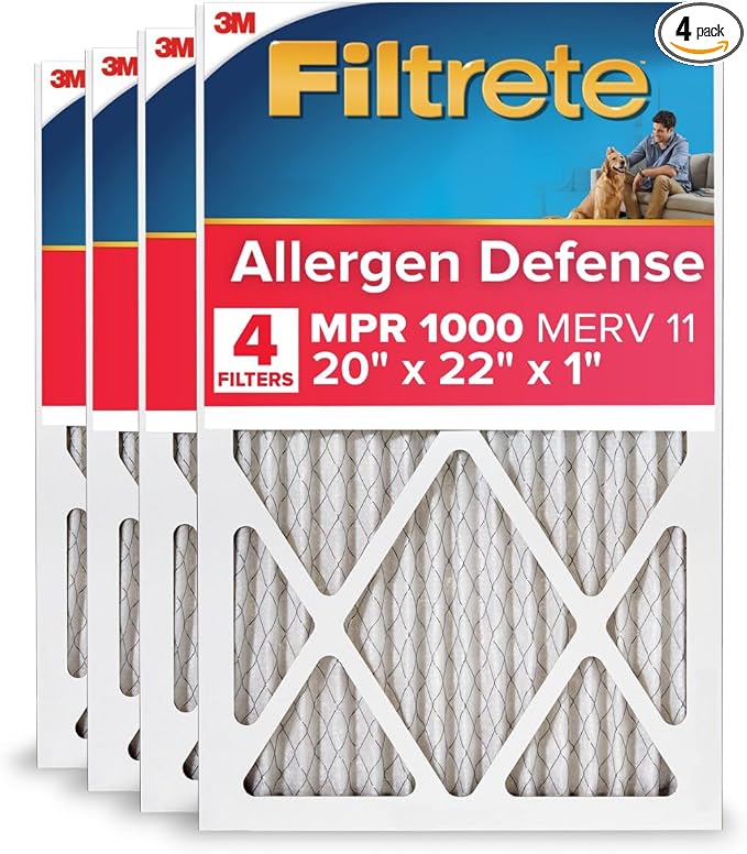 Filtrete 20x22x1 AC Furnace Air Filter, MERV 11, MPR 1000, Micro Allergen by Filtrete